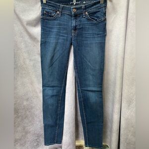 7 For All Mankind Women's Indigo Skinny Jeans